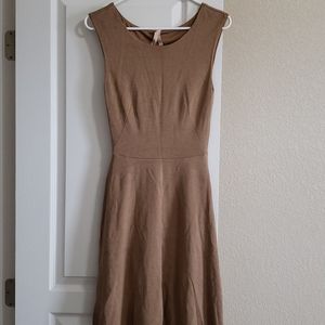 BAILEY 44 Sudoku Dress Camel Tan Nude Stretch